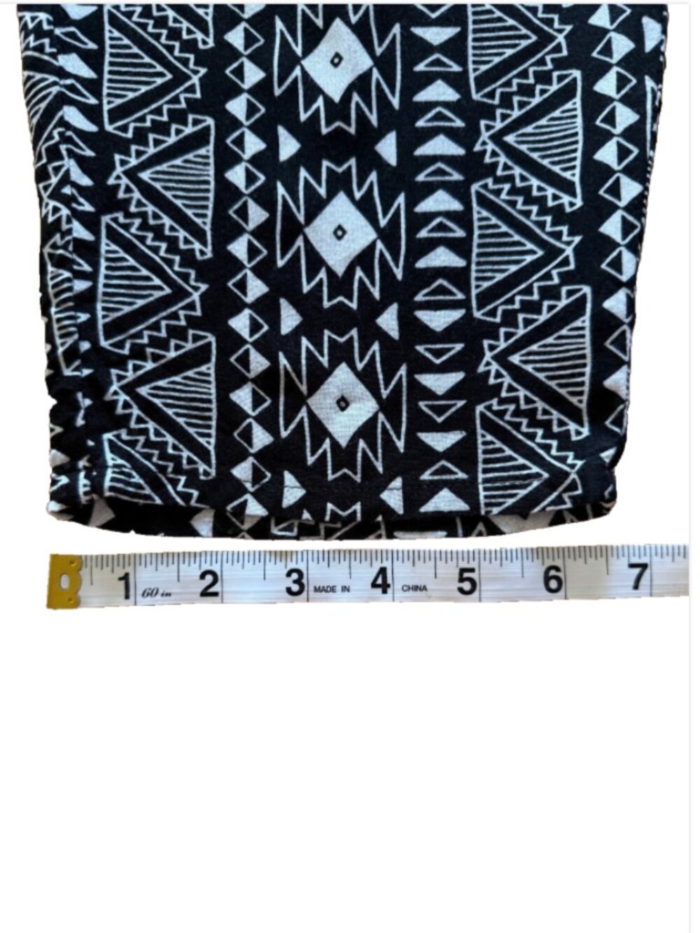 H&M DIVIDED Women's Palazzo Ankle Pants Geometric Black White Casual Pull On - Picture 7 of 8